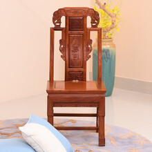 承古堂红木家具缅甸花梨（学名：大果紫檀）象头椅实木中式餐椅靠背椅客厅茶桌椅凳子休闲椅电脑椅办公椅TG 象头椅：长46*宽43*坐高44（总高103）cm