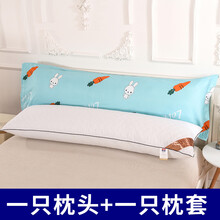 送枕套双人枕头枕芯枕头情侣加长枕头大枕芯长款加大一体枕长款1.2米1.5m1.8m床1.2米芯+枕套 1.2米珩绣枕芯+枕套开心萝卜