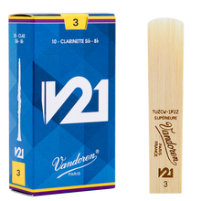 弯德林（Vandoren） 法国 新品  V21 蓝盒 降B 单簧管 黑管哨片 弯得林 古典 专业 3.0号一盒（10片）