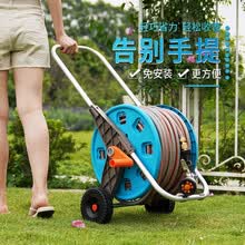 鹰牌浇花水管软管喷头高压洗车水枪园林家用花园庭院收纳车架工具套装 50米免安装套装