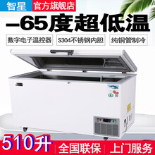 智星（ZX）超低温冰柜零下-60度卧式刺身家用商用深冷柜海钓金枪鱼海鲜储存不锈钢工业生物科研大型冰箱 DW-510(-60°)