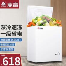 志高（CHIGO）110升小冰柜家用小型快速冷冻保鲜冷藏冷柜 一级能效大容量卧式小冰箱小巧不占地