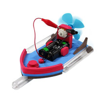 空气动力风能风力螺旋桨科学教育玩具 空气动力轮船快艇潜水艇模型幼儿园儿童小学生科学DIY科技小制作 EVA风力快艇