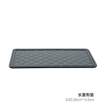 汽车可爱创意车载防滑垫汽车饰品车用仪表台摆件置物垫手机防滑垫 长菱形垫 粘性一般