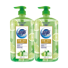 超能离子去油洗洁精500g西柚祛腥柠檬护手1千克家庭装食品级餐具果蔬1.5 1千克柠檬护手*2瓶