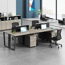 卡奈登现代简约职员办公桌 多人组合屏风桌 卡座隔断工作卡位职员桌 四人位（不含柜椅）YXJJ-92