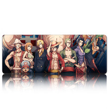 鼠标垫超大号卡通动漫游戏键盘垫网咖桌面垫加厚笔记本办公电脑键盘垫 精密锁边 海贼海报 300*800*3mm