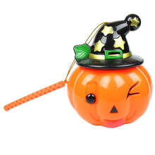 欢乐派对万圣节圣诞节元旦南瓜灯儿童带手柄手提南瓜灯南瓜桶化妆舞会表演演出万圣节南瓜灯杰克灯手提南瓜灯 15CM满天星大弯帽南瓜灯调皮款