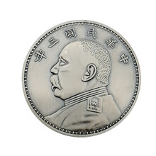 可吹响 仿古包浆高仿真银元民国袁大头元年三年十年仿真品银圆现大洋袁世凯大清龙洋银币 足银999纯银做旧三年袁大头26.7克一枚