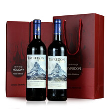 法国原瓶进口红酒 佩顿庄园 (PAYREDON MANOR)阿尔卑斯山干红葡萄酒 750ml*2瓶（礼盒款）+海马刀
