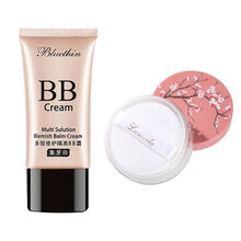 拉美拉复古国风散粉定妆粉 控油遮瑕蜜粉不易脱妆 不卡粉防水防汗隐形毛孔5069 01#象牙白+BB霜