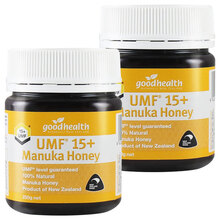 goodhealth好健康 新西兰进口麦卢卡蜂蜜UMF5+ 10+ 15+ 儿童青少年男女士中老年人 2瓶UMF15+ 每瓶250克