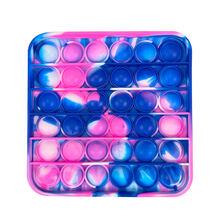 30CM大号彩虹款灭鼠先锋迷彩桌面智力玩具科教玩具数学桌游思维棋 方形 深蓝玫红 小号