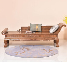 承古堂红木家具非洲鸡翅木（学名：非洲崖豆木）贵妃床实木中式沙发床美人睡床沙发榻 总长236*宽80*坐高50（总高83）cm