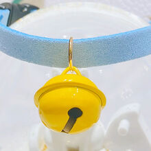 宠物猫咪英短项圈铃铛狗狗小型犬泰迪兔子可爱多啦a梦项圈可调节宠物装饰用品 天真蓝 S