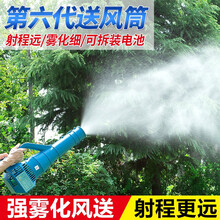 六代电动送风筒风送头送风枪农用电动喷雾器风筒手提式送风机风送风筒吹风喷头远程弥雾机风送迷雾机 六代风筒16安锂电脱卸款 +充电器 +2喷头