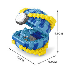 不兼容乐高口袋妖怪宝可梦精灵球宠物小精灵微型颗粒钻石积木大侦探皮卡丘神奇宝贝卡通动漫模型摆件成人玩具 拉普拉斯精灵球 573颗粒