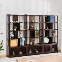 竹韵轩博古架展示柜实木新中式茶叶茶具架摆件古董架子茶室置物架 博古架C款