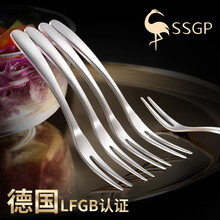 SSGP三四钢304不锈钢叉子西餐餐叉水果签水果叉餐具家用沙拉小叉子儿童成人加厚甜品蛋糕叉创意甜点叉 水果叉 1支：12CM