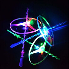 儿童公园广场发光手推飞蝶飞天仙子飞盘地摊儿童玩具推推盘 发光飞天仙子(5个)