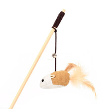 猫玩具逗猫棒逗猫激光笔猫抓板宠物猫咪玩具套装 木杆逗猫棒 1个