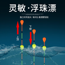 小凤仙 新品高灵敏鱼漂浮珠漂醒目全套防风近视超轻纳米鲫鱼漂混养漂浮漂 ZL-T08浅水鱼群-9目-吃铅约1.76g 均号单只PVC管装 新品专利浮漂2颗醒目豆