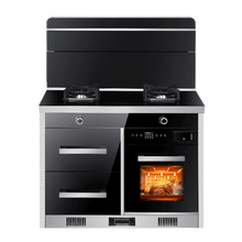 伟佳好太太 集成灶抽油烟机燃气灶大容量蒸箱烤箱消毒柜 烟灶蒸烤消一体套餐吸油烟机煤气灶烟机煤气灶具 1米烟灶消+蒸烤箱 自动开合 天然气 （一级能效 熄火保护）