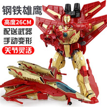 变形玩具金刚 钢铁侠蜘蛛侠大号汽车机器人模型手办男孩六一儿童礼物 变形钢铁侠