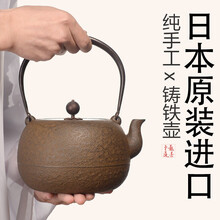龙隐斋龙善堂铁壶 日本无涂层铸铁茶壶 家用煮茶泡茶煮水铁壶功夫茶电陶炉茶具套装 平宝珠