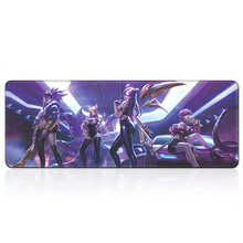 WKUK  鼠标垫超大号游戏动漫二次元女生鼠标垫键盘垫加厚桌垫 kda女团 400*900*4mm