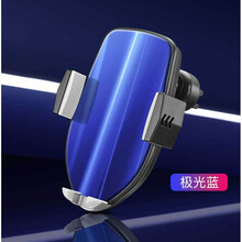 点骏 适用于汽车车载手机支架无线带充电器智能感应全自动快充车用电动导航架 吸盘款银