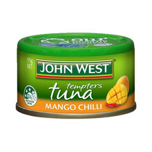 JOHN WEST 西部约翰 三文鱼罐头 金枪鱼罐头即食健身95g三明治沙拉饭团材料 烟熏 金枪鱼 芒果辣味金枪鱼95g