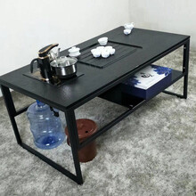 鑫亿财 办公接待室功夫茶几自动上水现代简约火烧石五金茶桌茶台 款式一