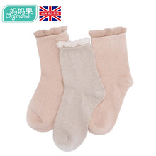 妈妈果 孕妇袜子秋冬款产妇袜产后月子袜春秋长筒宽松口棉袜女 彩棉花边