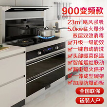 伟佳好太太 一体式集成灶 侧吸式油烟机环保灶烟灶消套餐 抽油烟机灶具消毒柜套装 烟灶套餐 自动清洗 集成灶（900MM变频款 头部暖菜） 天然气（烟灶联动  一级能效 自动清洗）