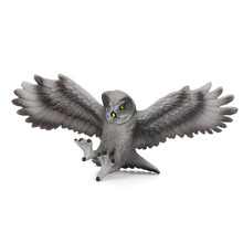 玛奇乐（MECHILE）仿真动物模型飞禽鸟类玩具套装鹦鹉老鹰白头鹰火烈鸟鹈鹕儿童生日礼物 猫头鹰