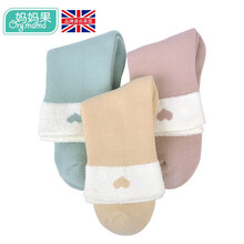 妈妈果 月子袜秋冬季产妇袜子松口袜产后保暖棉袜孕妇袜子长筒春秋 爱心A款(3双装)