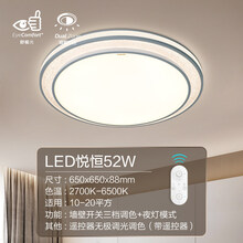飞利浦led吸顶灯客厅灯家用卧室现代顶灯智能灯具悦恒2019年新款 悦恒圆形52W-含遥控器