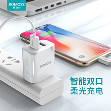 罗马仕 苹果充电器充电头数据线双口折叠安卓插头usb手机适用iPhone12/11/XS/XR/8华为荣耀OPPO/vivo小米
