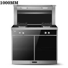 欧诚 集成灶自动清洗下排式抽油烟机燃气灶具消毒柜套装一体环保灶K6 100CM 四门钢化台面-大风轮单电机 液化气