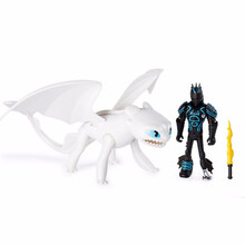 驯龙高手3 没牙仔玩具无牙仔与小嗝嗝 驯龙高手玩具套装 小小驯龙师公仔手办模型 儿童礼物男孩 小嗝嗝与光煞【双腿双翅联动 模拟飞行】