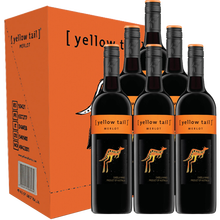 超市	澳洲黄尾袋鼠梅洛红葡萄酒 750ml*6瓶 整箱 【8仓配送】澳大利亚进口红酒