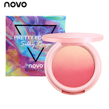 NOVO抖音同款网红女学生初学者裸妆胭脂小众渐变腮红提色双色腮红盘 一号桃色春光