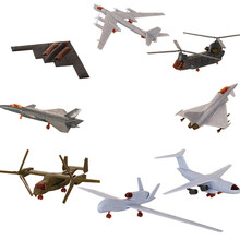 4D军事飞机模型8款战斗机拼装积木创意儿童玩具 8款飞机-拼装版系列一