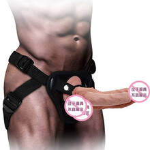 仿真假阳具可穿戴式男性生殖假鸡吧男女共用同性恋拉拉裤女用自慰器具摇摆仿真假阳器 les成人情趣性用品 男用战印空心-小号（插入13粗3.6中空2.5）