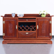 苏汀小镇红木家具缅甸花梨（学名：大果紫檀）餐边柜厨房储物柜酒柜碗碟柜实木新中式歺边柜收纳柜Q 长168*宽42*高96cm