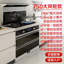 伟佳好太太 一体式集成灶 侧吸式油烟机环保灶烟灶消套餐 抽油烟机灶具消毒柜套装 烟灶套餐 自动清洗 集成灶（750MM单电机 头部暖菜） 天然气（烟灶联动  一级能效 自动清洗）