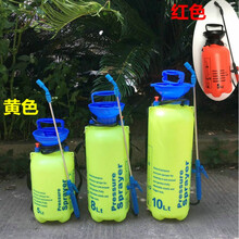 手动8升10L气压肩负式喷雾器农药防疫家用喷壶园艺浇花洒水洗车 5升黄色(铜杆)