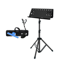 GLEAM 格利姆 可升降折叠乐谱架 吉他贝斯琵琶小提琴二胡长笛古筝架子鼓专业便携式琴谱架曲谱架 【面板折叠款-1.55米】+原装包+乐谱夹+谱架灯