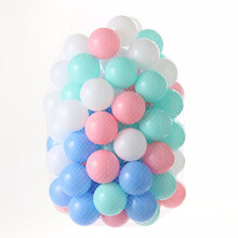 帮宝智 海洋球儿童加厚波波球宝宝游乐场玩具球池围栏婴儿彩色球环保加厚彩色球房间装饰透明马卡龙 7CM50个